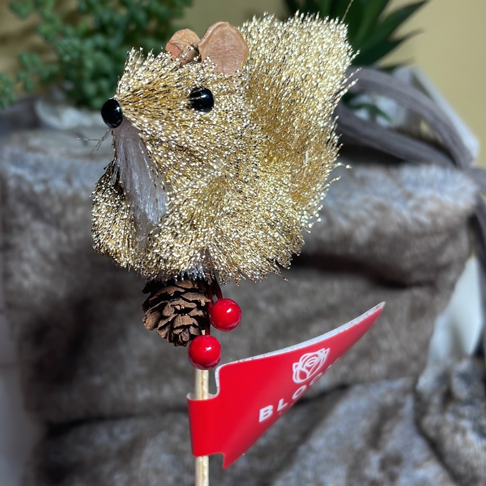 Set of 2 Holiday Chipmunk Picks
